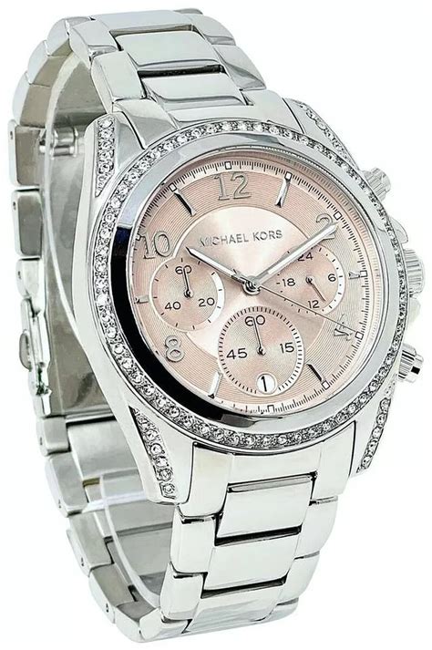 silver michael kors watches on sale|michael kors blair watch silver.